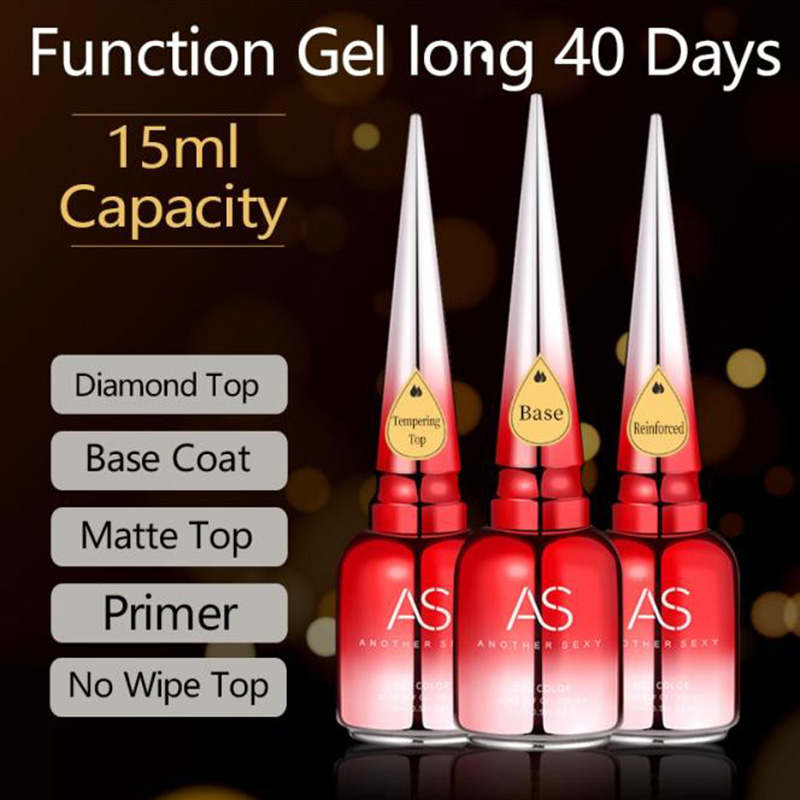 Gel Top Coat - AS 15ml diamant couche de finition