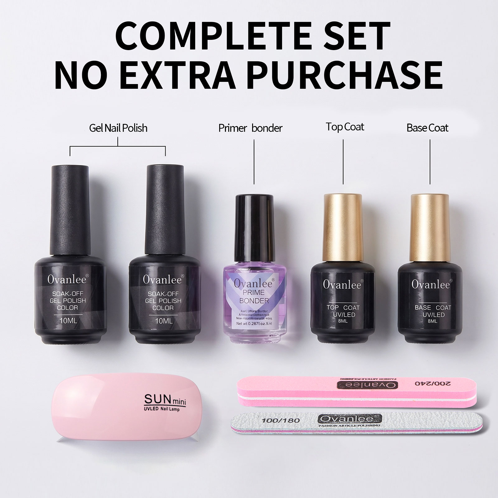 Gel Top Coat - Kit de vernis à ongles en