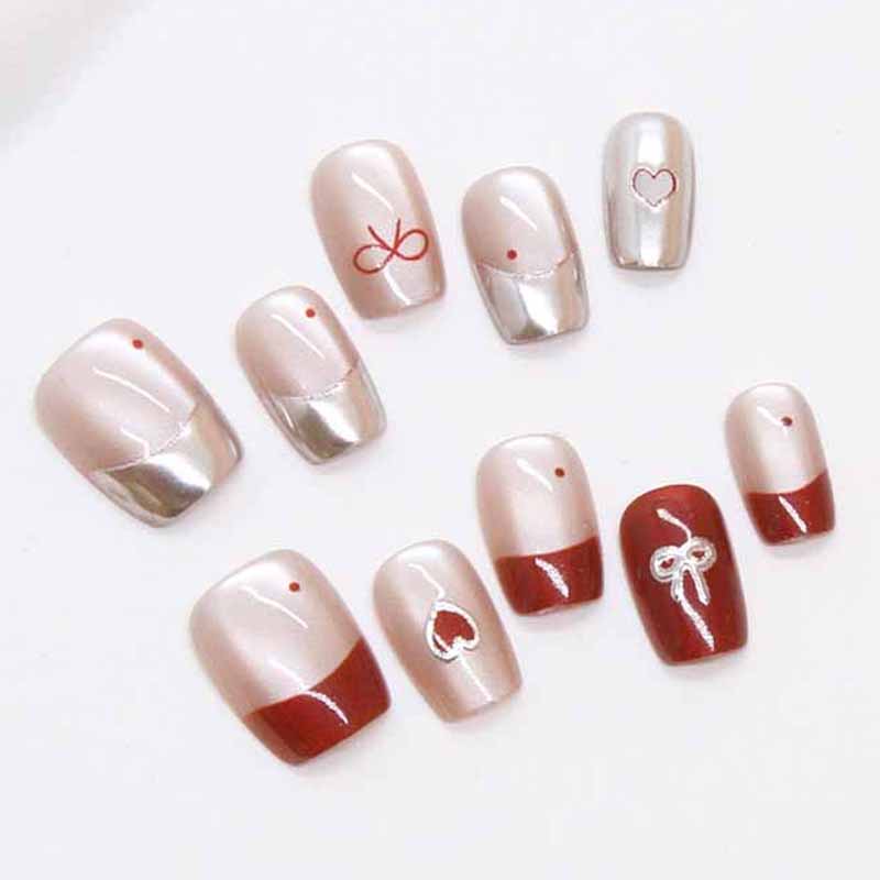 Nail Art Cat Eye Simple - 10 pièces femmes à la main