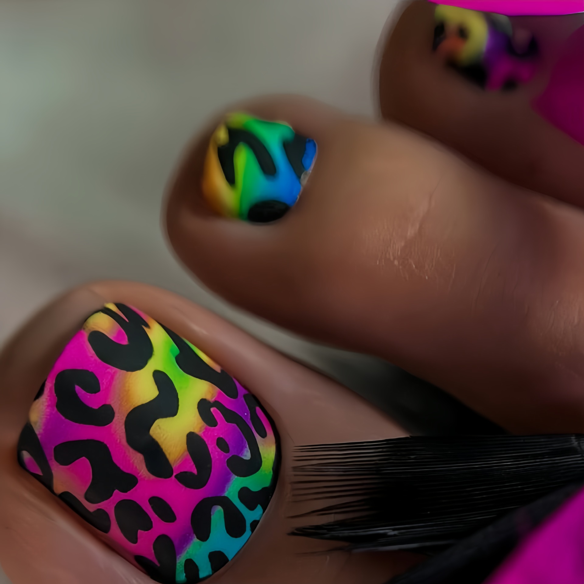 Nail Art Leopard - 24 pièces y2k presse sur les