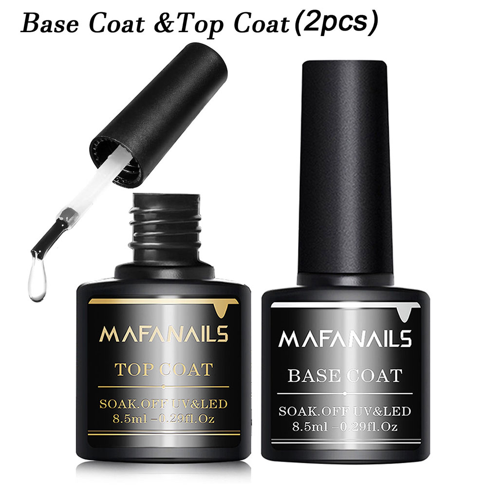 Gel Top Coat - Lot de 2 vernis gel transparents