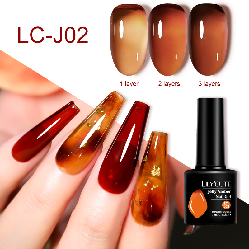 LILYCUTE 7ML gelée ambre Gel v - Nail Art Leopard avis et prix
