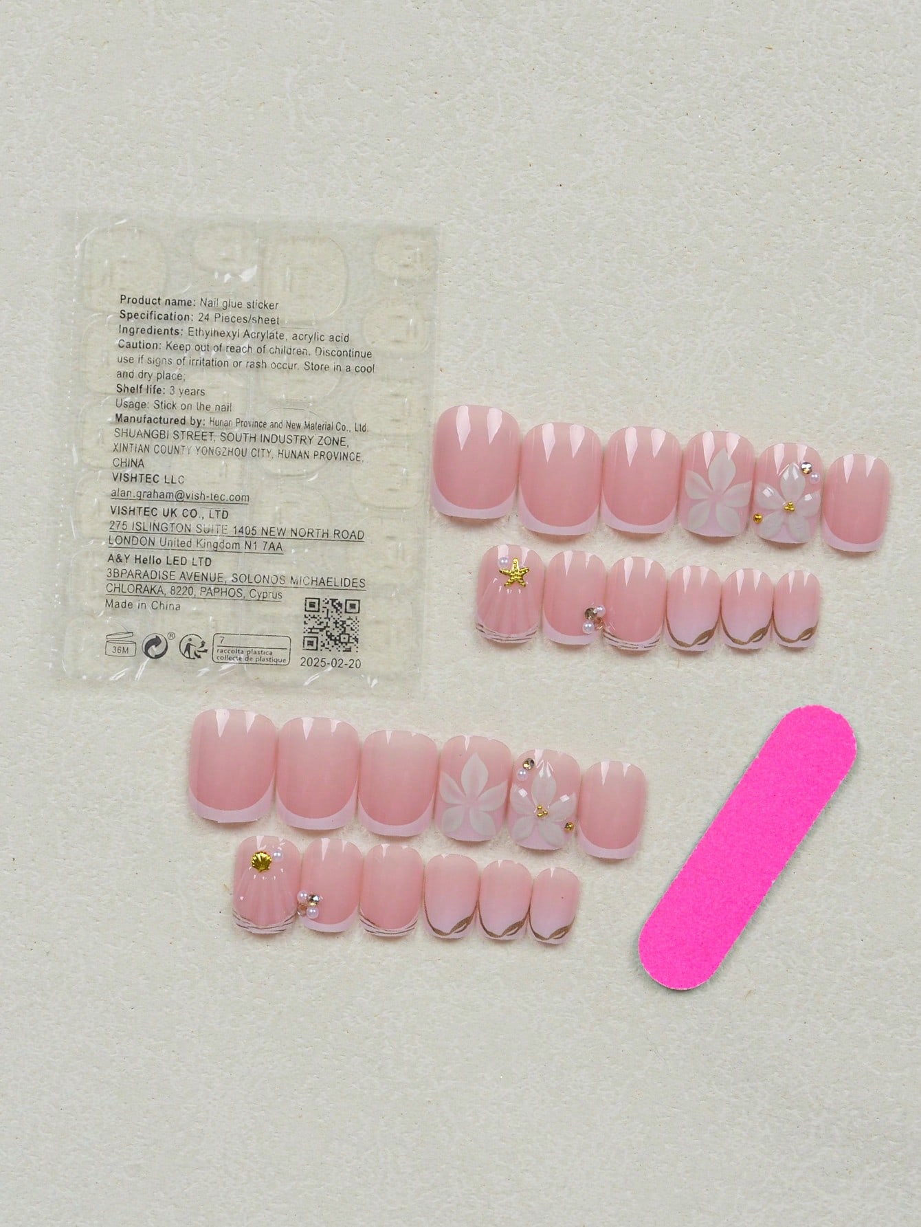 24 faux ongles carrés courts b - Nail Art Halal avis et prix