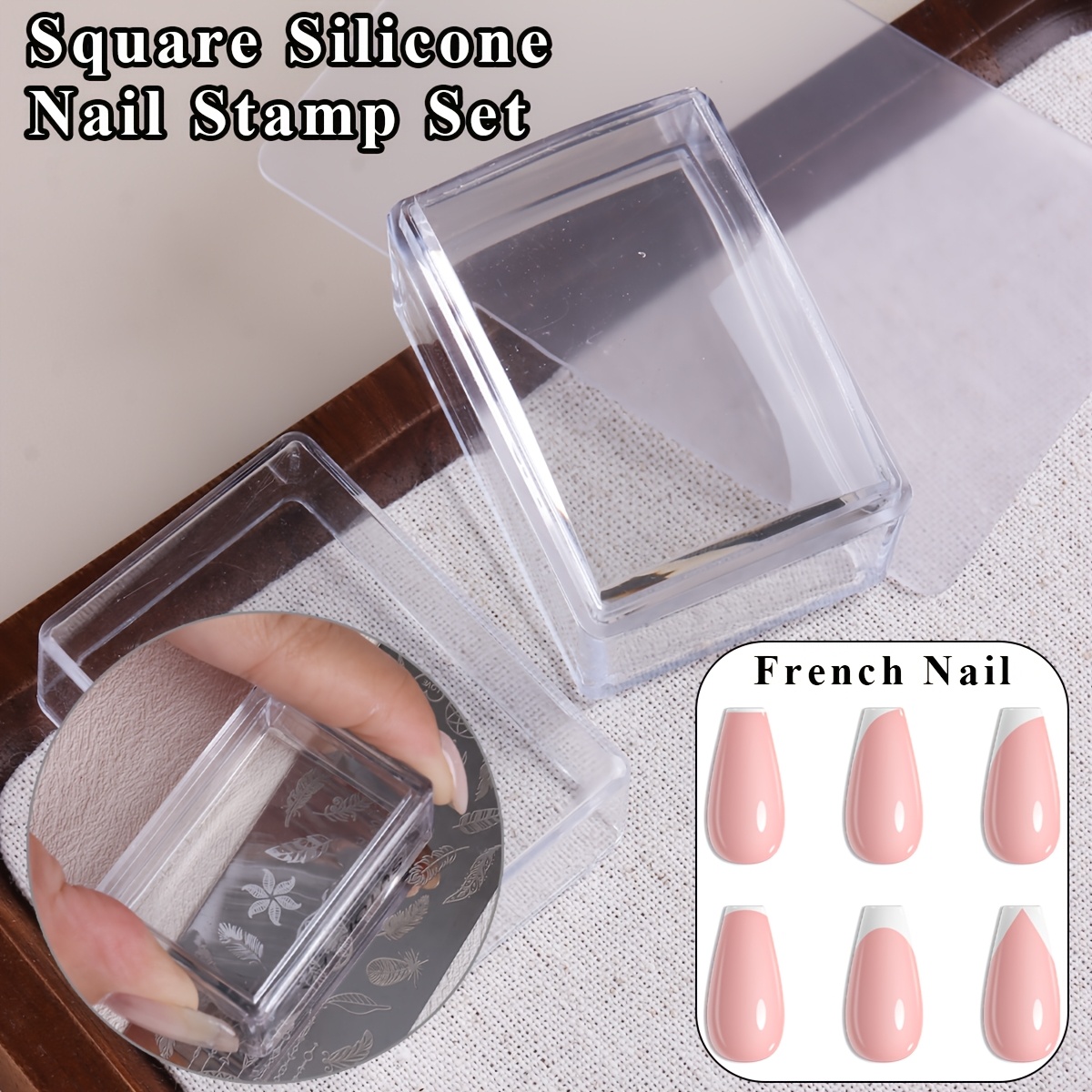 Kit de tampons à ongles carrés - Nail Art Leopard avis et prix