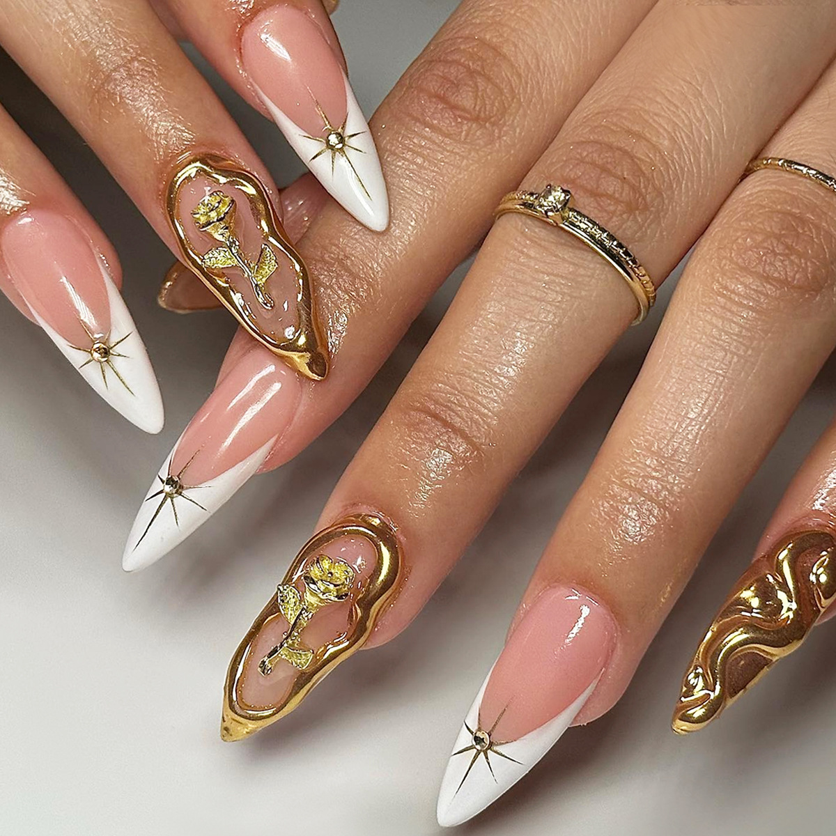 24 faux ongles en amande à imp - Nail Art Leopard avis et prix