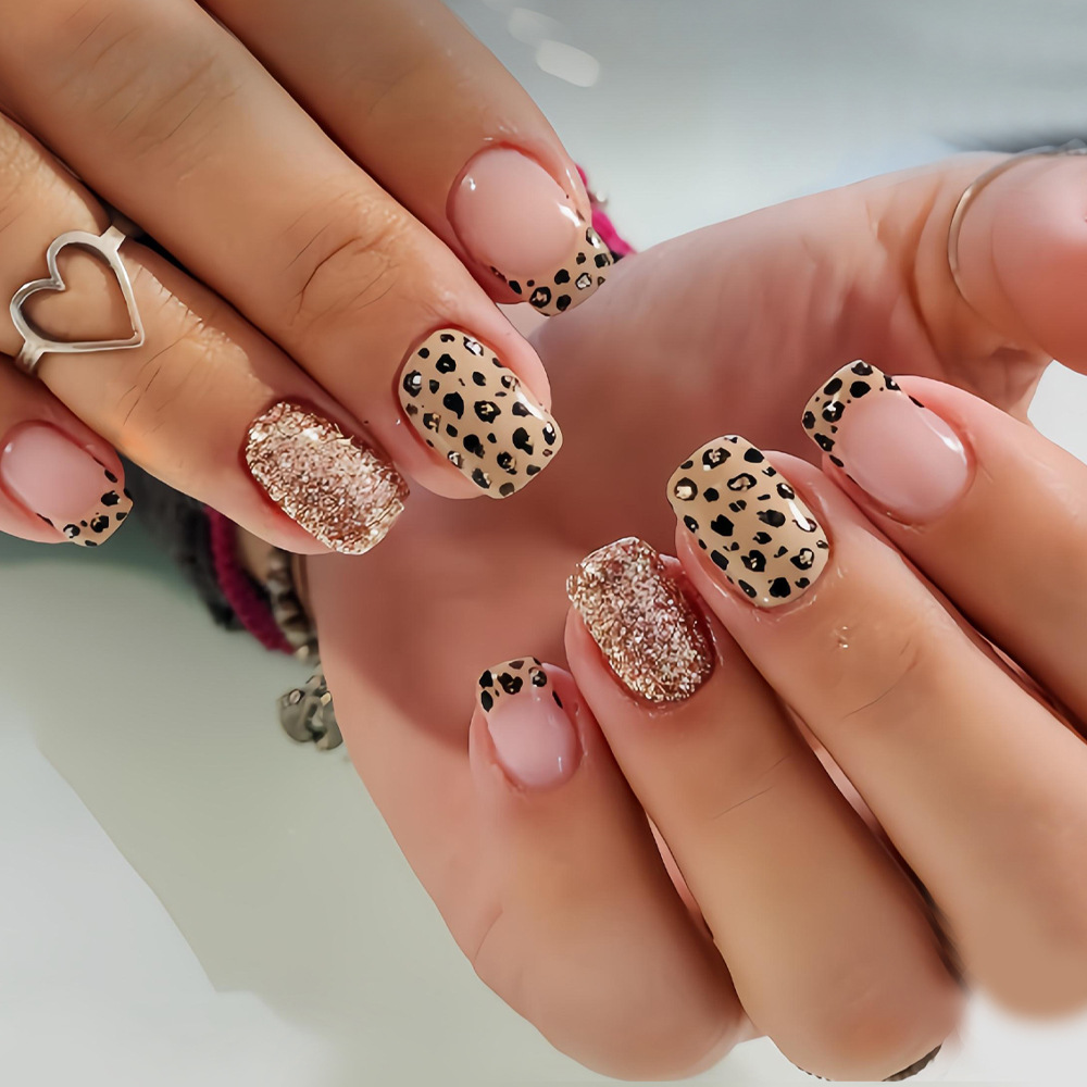 Faux ongles courts et longs po - Nail Art Leopard avis et prix