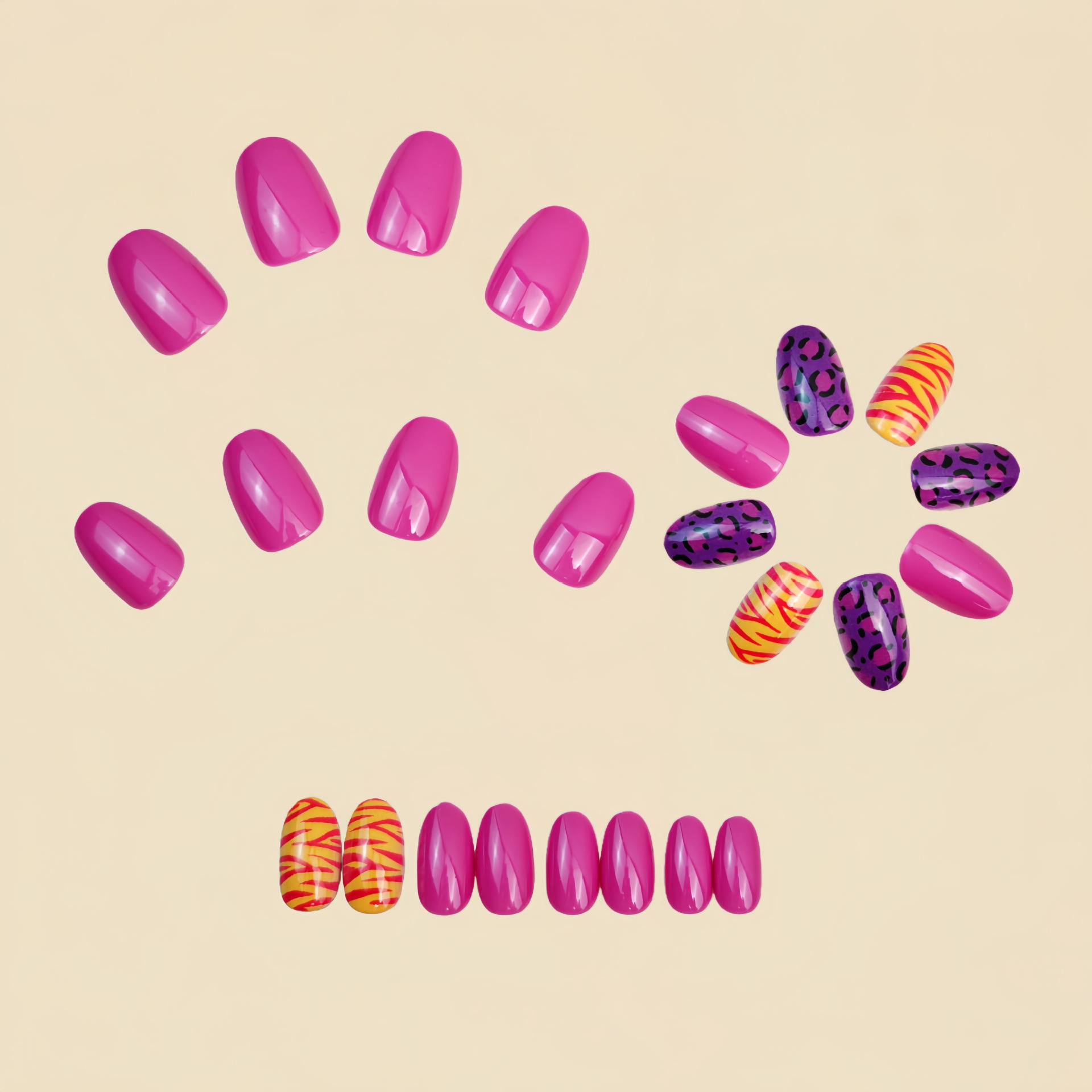 Faux ongles courts et longs po - Nail Art Leopard avis et prix