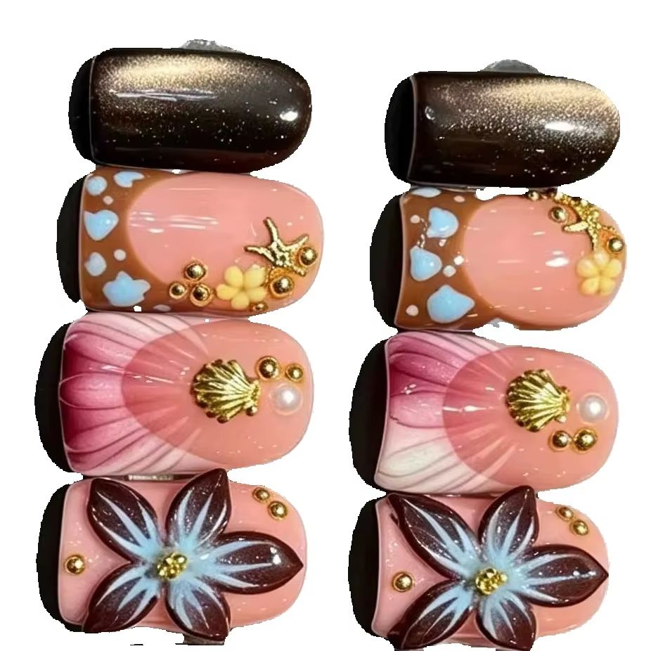 Lot de 10 faux ongles courts f - Nail Art Leopard avis et prix