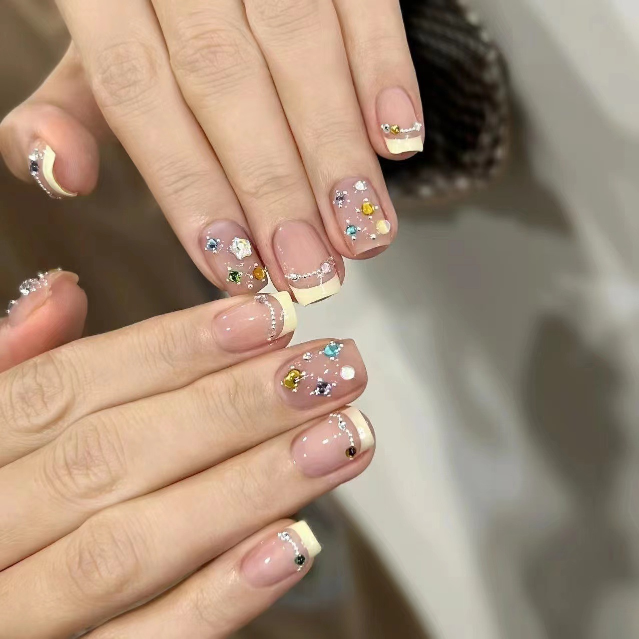 Faux ongles en acrylique faits - Nail Art Cat Eye Simple avis et prix