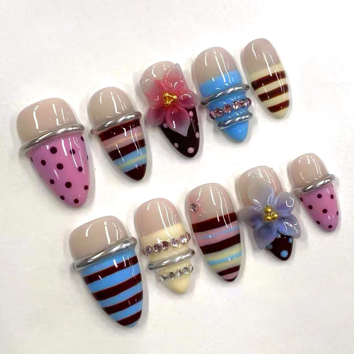 24 faux ongles à presser œil d - Nail Art Cat Eye Simple avis et prix