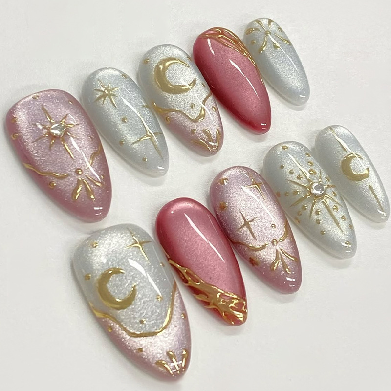 24 faux ongles à presser, form - Nail Art Cat Eye Simple avis et prix